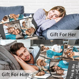 Cara Nonna Custom Blanket with Photo Personalized Blankets and Throws Picture Blanket for Christmas Valentine's Day Birthday Customized Couple Gifts for Girlfriend Boyfriend Wife Husband (6 Photo) Cara Nonna