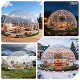 12 x 7.2 FT Garden Dome Tent, Outdoor TPU Greenhouse for 4-8 Person, Greenhouse Garden Tent with Window, Waterproof Clear Dome Tent Suitable for Camping, Party, Wedding, Christmas Yorkgargen