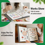 2026 Upgraded Embroidery Stitch Book Kit, 106 Patterns DIY Book Embroidery Kit with Full Tools and Tutorial, Portable All-in-One Hand Beginner Embroidery Book for Adults & DIY Craft Lovers
