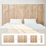 66.9Inch Wooden Room Partition - 6 Panels Boho-Styled Space Room Divider for Home/Office, Headboard & Yoga/Photo/Video Call Backdrop (Natural) Svimi