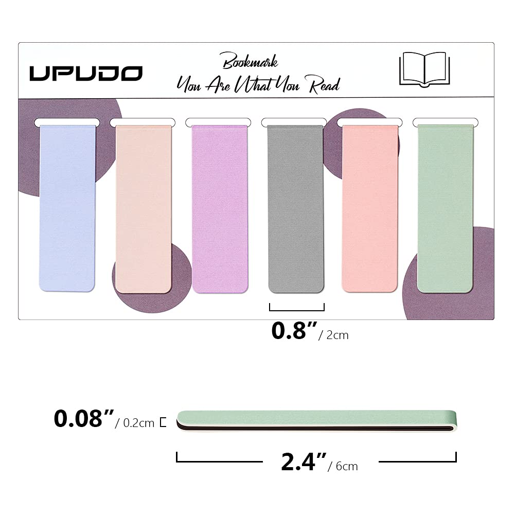 UpUDo 12 Pack Magnetic Bookmark, Book Marker Clip for Teachers, Students, Book Lovers, Printing on 2 Side UpUDo