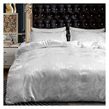 Luxury bed sheet set Luxury Satin Bedding Set 2/3PCS Neoclassical Style Jacquard Duvet Cover Set 1 Quilt Cover + 1/2 Pillowcase Single Twin Full Queen King Size bed linings ( Color : E , Size : US- Ki TOMYEUS