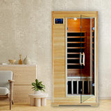 HeatWave BSA2402 1-2 Person Hemlock Carbon Infrared Sauna Blue Wave