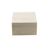 MY MIRONEY 2Pcs Wooden Unfinished Storage Box with Top Lid 4.72" x 4.72" Square Wooden Pine Box DIY Craft Stash Boxes Gift Box for Arts Hobbies and Home Storage MY MIRONEY