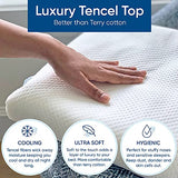 King Size Luxury Tencel Mattress Protector, 100% Waterproof, Ultra Soft, Naturally Cooling & Breathable, Deep Pocket Up to 18" Sleepsteady