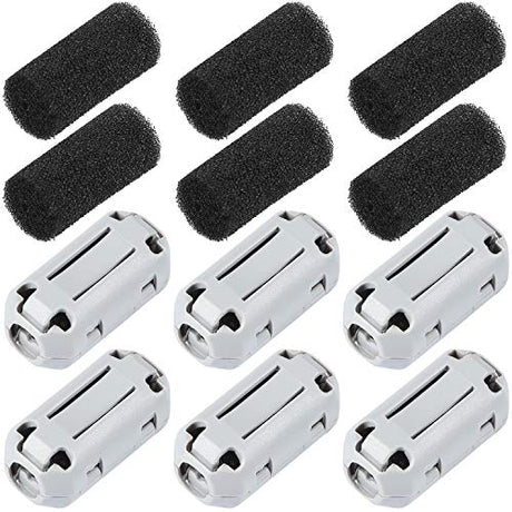 6 Pieces 3D Printer 1.75 Filament Filters, Filament Cleaner Filter Cleaner Blocks Flame Resistant Rubber Foam Wiped Off Debris for PLA ABS PETG or Other Printing Filaments, Gray Outus