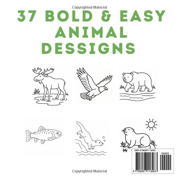 Animals of Yellowstone Coloring Book: Bold and Easy (Wildlife of America's National Parks Coloring Books: Bold and Easy) Majosta