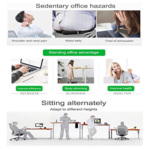 New Ergonomics Standing Desk Computer Workstation, Manual Height Adjustable Standing Desk and Sit Stand Workstation, with Heavy Duty Steel Frame and Crank System for Optimal Comfort and Productivity Bigacc
