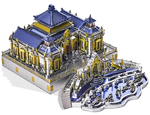 Piececool 3D Metal Puzzles, The Old Summer Palace Chinese Traditional Architecture Building Models Kit to Build for Adults Brain Teaser 3D Puzzle Gift Home Decor DIY Crafts - 358 PCS