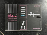 Pinkiou Airbrush Kit with Different Nozzle and Needles Muti-Purpose Dual Action Airbrush Sets with Air Brush 0.2 0.3 &0.5mm Needles and Air Hose for Hobby Model Painting Tattoo Cake Nail Art Pinkiou