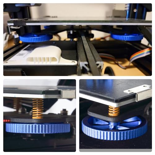 4Pcs Ender 3 Bed Springs Upgrade and Blue 3D Printer Bed Leveling Nuts Use for Ender 3/Ender 3 S1/Ender 3 V2 /Ender 3 Neo/Ender 3 Pro/Ender 3 Max Neo,Ender 5 CR-10 Series 3D Printer Heatbed Leveling, TIEXYE