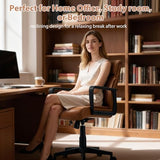 Artswish Leather Office Chair Brown Desk Chair with Wheels Arms, Mid Back Leather Executive Computer Chair Mid Century Chairs for Home Office Artswish