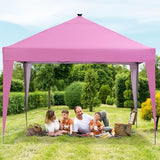 GDY 10'x10' Pop Up Canopy Tent, Outdoor Canopy Tent, Commercial Instant Gazebos, Portable Shelter Canopies, for Patio/Outdoor/Wedding Parties and Events,(Pink). GDY