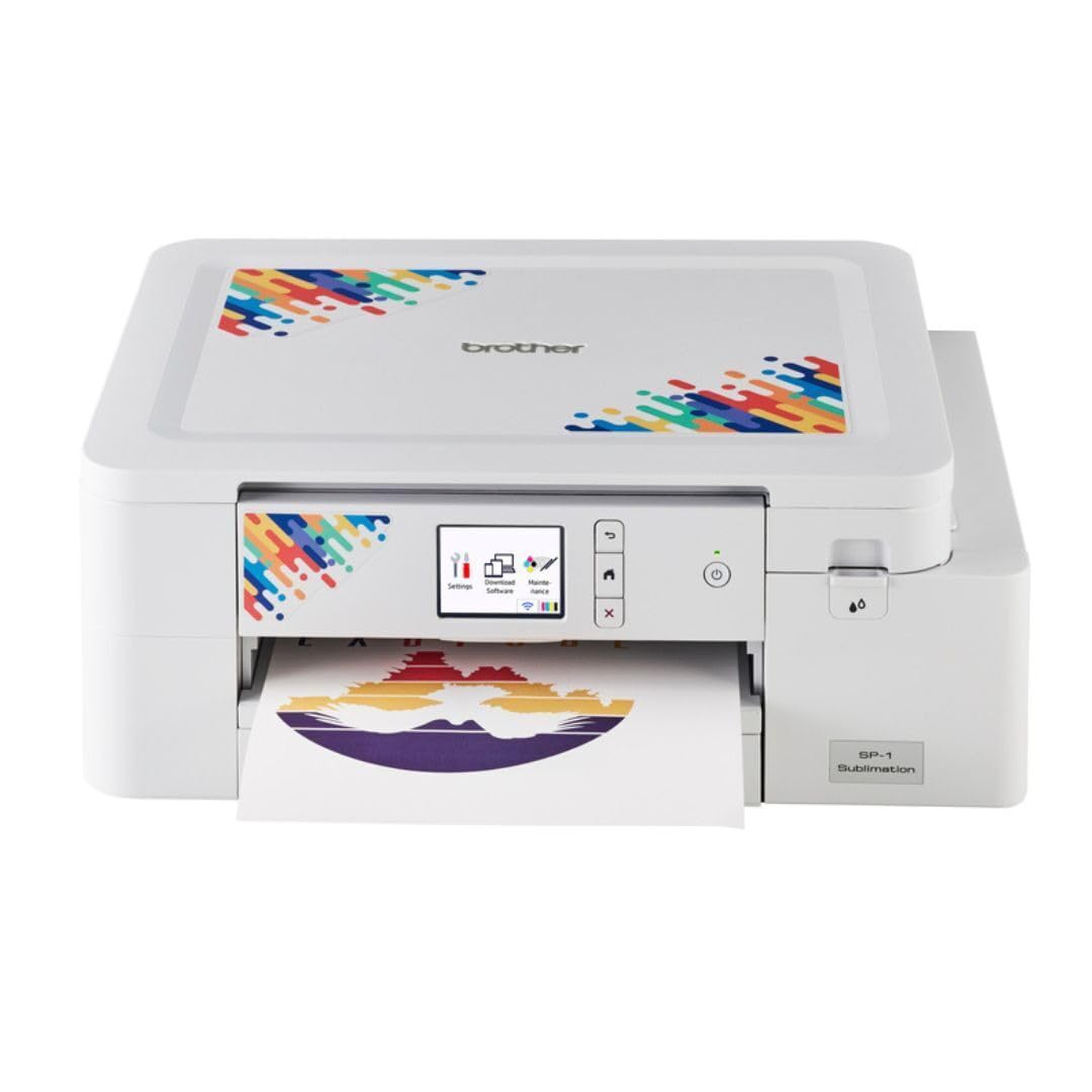 Brother Sublimation Printer - High-Speed Printing with Wireless Connectivity Bundle with Ink Cartridges (Black, Cyan, Magenta, and Yellow), and 100 Paper Sheets (6 Items)