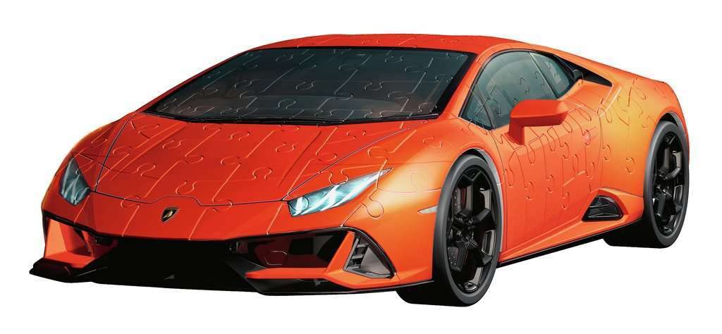 Ravensburger Lamborghini Huracan EVO 3D Jigsaw Puzzle - 108 Piece Model Kit | for Kids and Adults | Rotating Wheels | Sturdy & Durable, No Glue Required