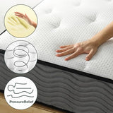 ZINUS 10 Inch True Support Hybrid Mattress [New Version], Queen, Fiberglass Free, Medium Feel, Motion Isolation, Certified Safe Foams & Fabric, Mattress in A Box Zinus