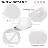 ZH Plain Baseball Caps,Adjustable Baseball Caps,Lot 12 PC Unisex Blank Design Baseball Caps White ZH