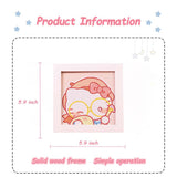 Akutoer Cute Anime 5D Diamond Drawing Kits, Gem Arts & Crafts Supplies with Frames, Cartoon Painting with Diamond, DIY Paint Supplies for Kid(Kitty) Akutoer