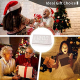 JALL Digital Alarm Clock, with Wooden Electronic LED Time Display, 3 Alarm Settings, Weekday/Weekend Mode, Temperature Detect, Wood Made Electric Clocks for Office, Bedroom, Bedside JALL