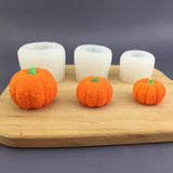 LSLEVA 4 Pack Halloween Candle Molds, Multistyle Size Pumpkin Silicone Molds and Maple Leaf Mold for Candle Making Resin Soap Casting, 3D Creative Molds for All Saints' Day Thanksgiving Gifts LSLEVA