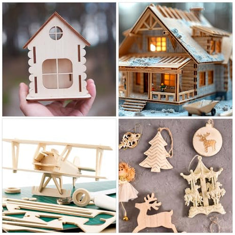 28 PCS Basswood Sheets - 4 x 6 x 1/16 Inch Thin Unfinished Craft Wood Pieces for DIY Projects, Model Making, Drawing, and Engraving SOKOSEY