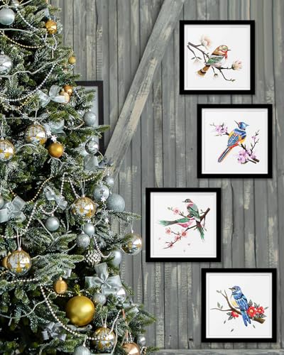 TINDTOP Embroidery Kit for Adults, Flowers and Bird Embroidery Practice Kits for Beginners Adults Include Embroidery Cloth Hoops Threads for Craft Lover Hand Stitch TINDTOP