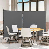Room Divider 6ft Room Dividers and Folding Privacy Screens Partition Room Divider Fabric Panel, Indoor Wall Divider for Room Separation Freestanding Space Separators (Grey, 1 Panel) YASRKML