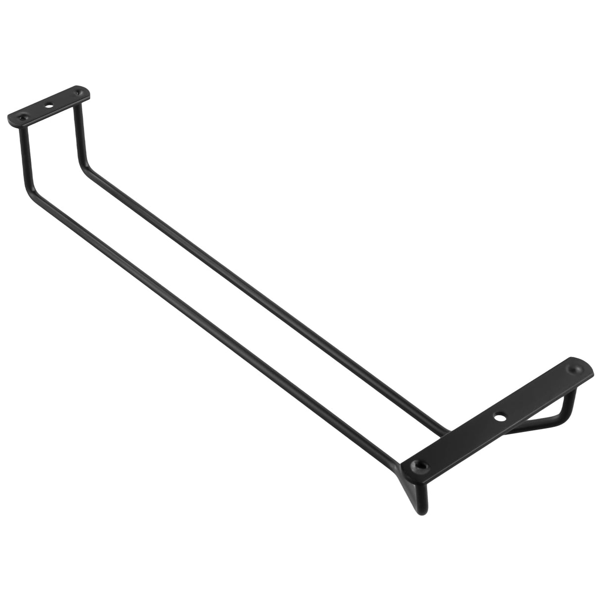 HOIGON 8PCS 14 Inch Black Wine Glass Racks, 13.8 x 4.5 x 2.2 Inch Under Cabinet Wine Glass Holders, Hanging Wine Glass Racks for Kitchen Living Room Bar Restaurants Wine Glass Storage Display HOIGON