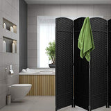 Sorbus 8-Panel Black Room Divider with Double Hinged Panels, 6 ft Tall Folding Privacy Screen Sorbus