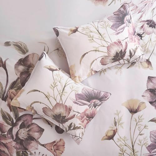 Madison Park Cotton Blend Duvet Set Beautiful Floral Design, All Season, Breathable Comforter Cover Bedding Set, Matching Shams, King/Cal King(104"x92"), Blush 3 Piece Madison Park