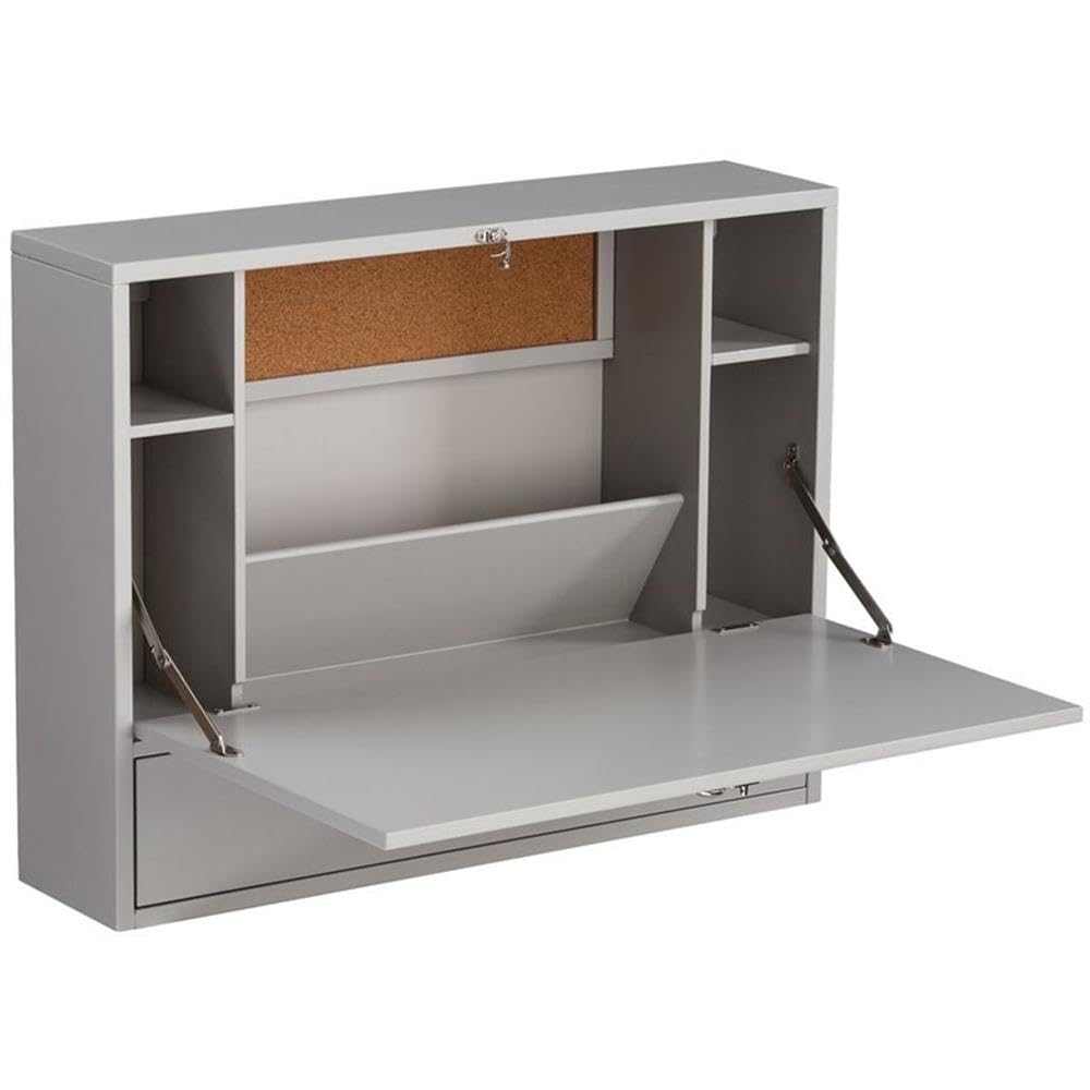 SEI Furniture Benwick Wall Mount Laptop Desk, Gray SEI Furniture