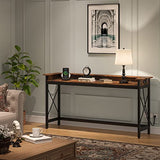 Tribesigns Sofa Table with Outlets and USB Ports, 70.9 inch Extra Long Console Table Behind Couch with Charging Station, Industrial Narrow Entryway Hallway Accent Table for Living Room Tribesigns
