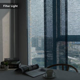 GoDear Design Adjustable Sliding Vertical Blinds for Sliding Glass Doors, Hanging Room Dividers, Extendable Track from 45.8" to 86" W, Trimmable Panel Curtains Up to 96", Semi-Sheer, Blue, Meteor GoDear Design