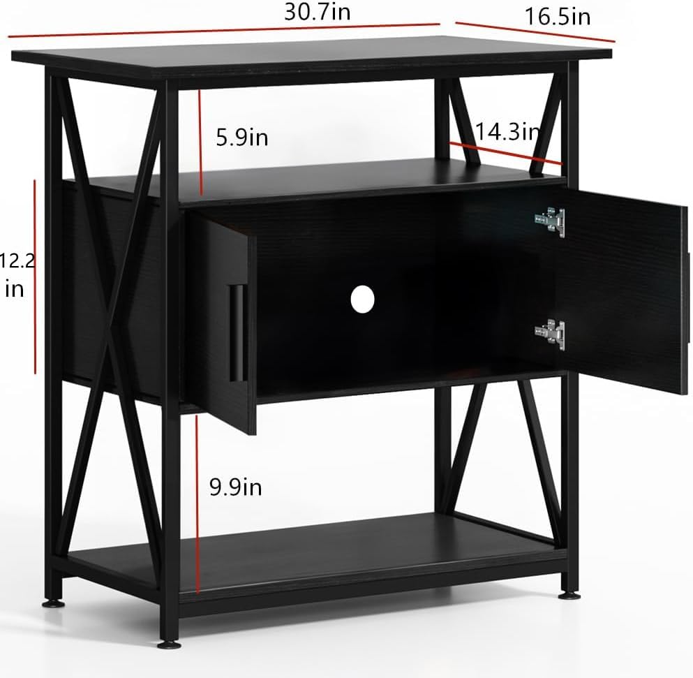 URFORESTIC 20-29 Gallon Fish Tank Stand Aquarium Stand,Metal Frame with Wooden Cabinet Storage,X-Shape 500LBS Capacity - WoodArtSupply