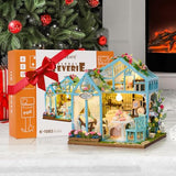BenBen DIY Miniature House Kit, Mini House Building Kit for Adults, Model Craft Kits with Furniture, Tiny Dollhouse Diorama to Build for Hobbies, Gifts for Family and Friends(Garden Tea House)