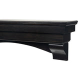 MANTELSDIRECT Mantels Direct Salem Wood Mantel Shelf with Arched Corbels - Espresso 48 Inch | Wooden Rustic Wall Mounted Shelf from Pine Wood - Perfect for Fireplaces, TVs & Décor MANTELSDIRECT