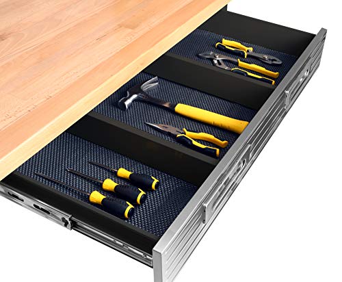 Seville Classics Pegboard Workcenter with 23 Peg Hook Assortment and Drawer Table, 48", Satin Graphite Seville Classics