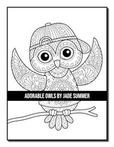 Adorable Owls: An Adult Coloring Book with Cute Owl Portraits, Fun Owl Designs, and Relaxing Mandala Patterns Majosta