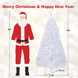 COSTWAY 6Ft-Artificial-PVC-Christmas-Tree-W-Stand-Holiday-Season-Indoor-Outdoor-White COSTWAY