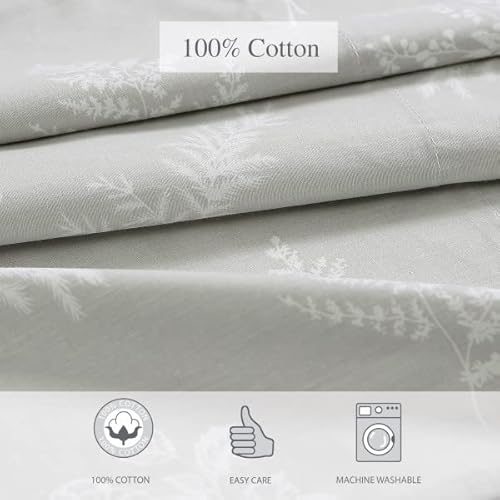 Stone Cottage - Queen Sheets, Cotton Percale Bedding Set, Crisp & Cool Ideal Bedding Set (Foliage, Queen) Stone Cottage