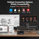 Longer RAY5 20000mW Laser Engraver with Air Pump, 3.5” Color Touch Screen, App Offline Control, DIY Engraver Tool for Metal/Glass/Wood Engraving Area 15.75"x14.37"，Laser Class 4 Longer