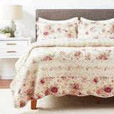 Greenland Home Antique Rose 100% Cotton Heirloom-Quality Quilt Set, 2-Piece Twin/XL, Ecru Greenland Home Fashions