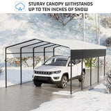 NUGRIART 12 x 20 FT Metal Carport with Heavy Duty Galvanized Steel Roof & Durable Frame, Metal Car Garage, Sturdy Canopy Shelter for Car, Truck, Pickup, SUV, Tractor, and Boat NUGRIART
