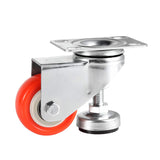 Skelang 4 Pcs 2" Adjustable Leveling Caster, Leveling Feet Wheels, Swivel Plate Casters Wheels, Installing for Industry Equipment, Dollies, Skelang