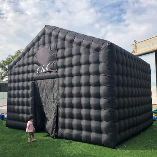 Large Black Inflatable Cube Disco Tent Square Gazebo Event Room Big Mobile Portable Night Club Party Pavilion for Backyard/Outdoor Events(20ftx16.5ft) Vinfgoes
