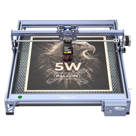Creality Falcon 5W Laser Engraver, with Honeycomb Laser Bed 500x500mm, 10000mm/min, 72000mW High-Precision Laser Cutter for Wood, Acrylic, Pre-Installation and Out-of-The-Box Creality