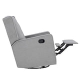 Suite Bebe Bryton Gliding Swivel Recliner - Tufted Woven Gray Fabric Suite Bebe