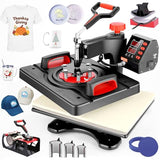 AKEYDIY 8 in 1 Heat Press Machine 12x15 Inch, 360° Swing Away Shirt Press Machine - Digital Heat Transfer Machine, Sublimation Heat Press for T Shirts Hat Cap Mug Plate (ProPress Elite 8 in 1) AKEYDIY