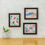 Cosmo No. 522403 Embroidery Kit, Shimmering Japanese Seasons (Summer Cooling), Finished Size: Approx. 6.5 x 5.5 inches (16.5 x 14 cm)