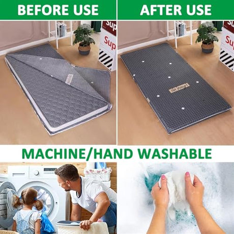 Cover for Traditional Japanese Floor Futon Mattres Futon Floor Mattress Cover with Zipper,100% Cotton Protection Cover for Shikibuton Futon Mattress,Soft Skin-Friendly Washable,(Style3,Full(120x200cm) OneGrifN